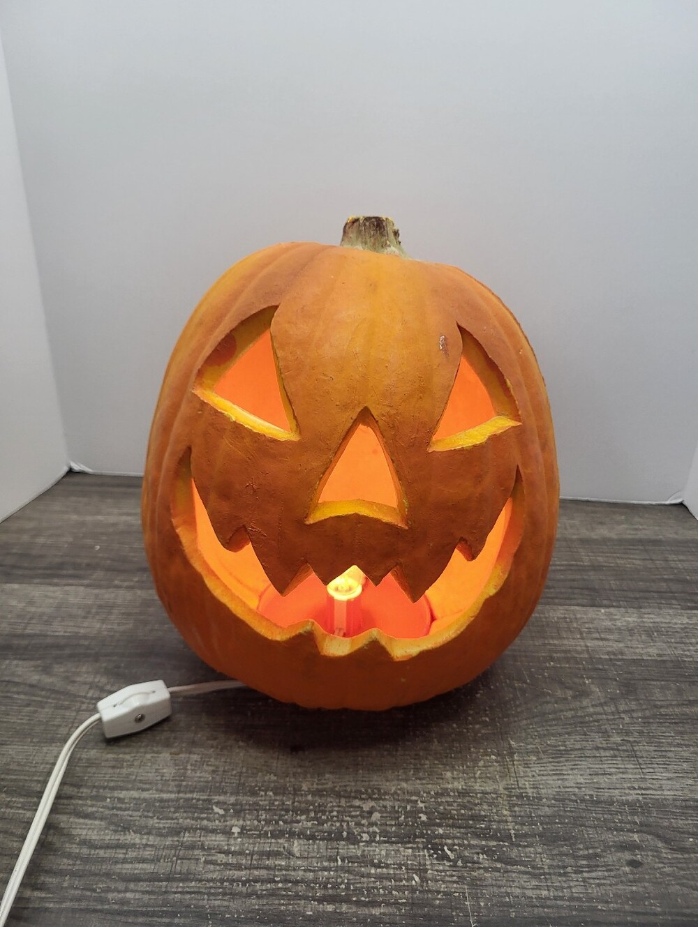 Trendmasters Vintage Light Up Halloween Foam Blow Mold Pumpkin Jack O Lantern #2
